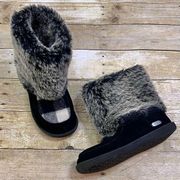 Woolrich Faux Fur Buffalo Check Boots