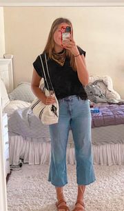 J Crew Wide Leg Crop Jeans