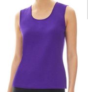 Ming Wang Knit Scoopneck Purple Tank Top Sz XS