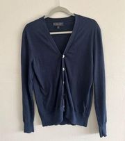 Brooks Brothers Brookes Brother XS Navy Blue Academia Supima Cotton Sweater