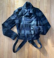 Buffalo Plaid Wool Moto  