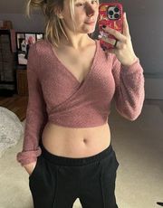 Hollister: Pink Knitted Wrap Sweater