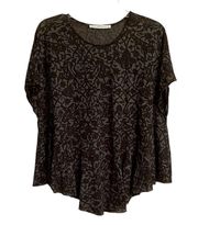 Peruvian Connection Anatolia Burnout Top Black Gray Size M/L