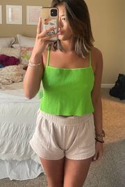 NWT  Spaghetti Strap Green Tank Top