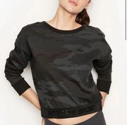 Victorias Secret Sport Camo Cropped Crewneck Sweater L