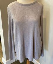 NWOT Dylan Grey Thermal Multicolor Back Long Sleeve Top Women’s Size Large