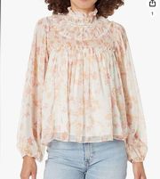 French Connection Women Diana Ruffled Burnout Blouse
