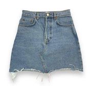 & Other Stories Denim High Waisted Mini Skirt Womens 4