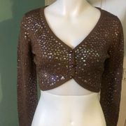 Miss Me Bolero Jacket Cardigan Sequin SzM