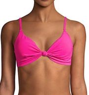 NEW  Olivia Knotted Bikini Top in Fuchsia Pink Size Small