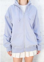 Brandy Melville John Galt Silver Christy Full Zip Hoodie