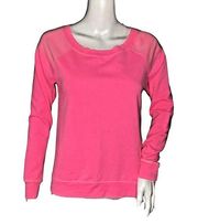 Chaser Shirt Womens XS Sweatshirt Highlighter Pink Fluorescent Textured Casual