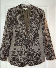 Cold water Creek Dual Pattern tweed Blazer