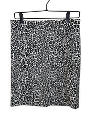 MICHAEL Michael Kors Leopard Black/White Pencil Skirt