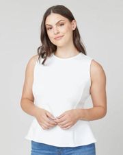 Spanx AirEssentials Peplum ‘At-the-Hip’ Top in White sz. L