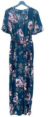 Xhilaration women's size medium floral pants jumpsuit