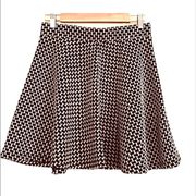 ROMEO & JULIET couture black white geometric print skate skirt