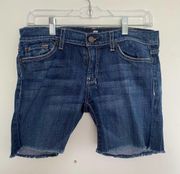 7 For All Mankind Dojo Shorts Women short 28 blue Denim Jeans Cotton Spandex