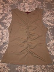 Brown Scrunched Tank Top