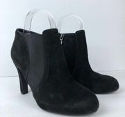 Tahari Suzi Suede Ankle Bootie in Black Size 6