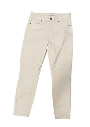 White Mid Rise Skinny Jeans