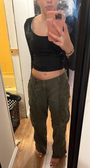 Hollister Grren cargo pants