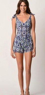 MaxAzria Aztec print romper with pockets size medium