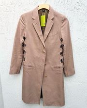 Helmet Lang side cut out coat brown size 6