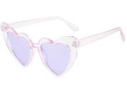 Pale purple/pink Lolita heart shaped sunglasses with lavender lenses / NWOT