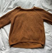 Burnt Orange Knit Sweater - Size S