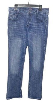 VGS by VIGOSS THE HOUSTON Straight Leg Womens Jeans Size 8 denim medium wash