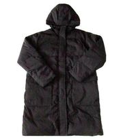 NWT Everlane The ReNew Long Puffer in Black Primaloft Hooded Coat M