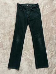 Patagonia Womens Size 27 Black Corduroy Straight Leg Organic Cotton low rise