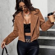 Blu pepper corduroy Moto tan jacket