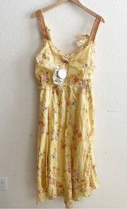 odd molly marvelously free strap dress in vintage yellow NWT