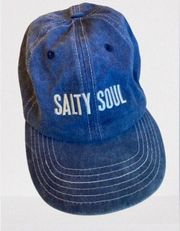 ‘Salty Soul’ Women’s Baseball Cap ~ NWOT ~ Washed Denim Blue Color ~ Adjustable