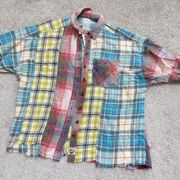 Robbie Spliced Flannel Button-Down Shirt NWT