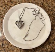 - Diamonds in Rhythm Heart Necklace - Sterling Silver