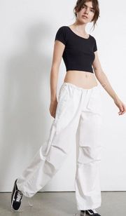 White  Parachute Pants