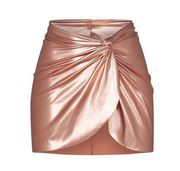 Skims Metallic Swim Sarong Mini Skirt M