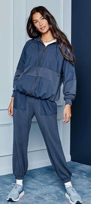 The Softest French Terry Wind Pants in navy