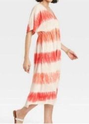 Knox Rose Tie-Dye Boho Style V-Neck Maxi Dress