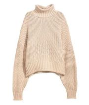 H&M Chunky-knit Sweater oversized cream size S