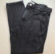 Isabel Marant Etoile Tilly Straight Leg Jeans 42 Washed Black