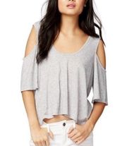 New Rachel Roy Womens Cold Shoulder Basic T-Shirt