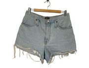 Abercrombie & Fitch Women's Natural Rise Denim Jeans Shorts Raw Hem sz. 31