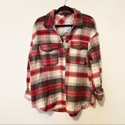 HYFVF NWOT Red Plaid Shacket