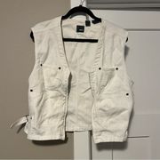 Lizwear White Denim Vest