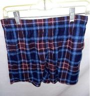 Eddie Bauer Sleep Shorts Womens Sz Small Multicolor Plaid Stretch Waist Inseam 4