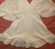 GUC Women’s Promesa Lace Detail Boho Romper/Dress in Cream Size Small